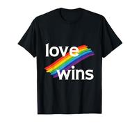 Love Wins Novelty T-Shirt LGBT Camisa Lesbian Pride Rainbow Camiseta