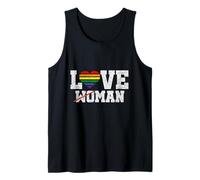 Love Woman Funny Pride LGBTQ Orgullosa aliada Rainbow Queer LGBT Camiseta sin Mangas