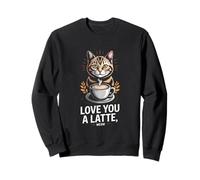 Love You A Latte Meow Lindo Cat Coffee Lover Sudadera