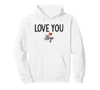 Love You Bye Sign Red Heart Valentine I Love You Goodbye Sudadera con Capucha