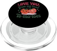 Love You From My Head To-Ma-Toes Juego de palabras de tomate PopSockets PopGrip para MagSafe