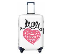 Love You Mom - Funda elástica para equipaje de viaje, funda protectora de viaje para cajuela de 19 a 32 pulgadas, tamaño grande, Black, S(18-21in)