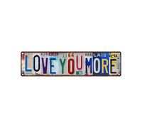 Love You More Wall Decor - Letrero De Pared Vintage Love, Letrero De Metal Retro Con "I Ļove You More" | Decoración Rústica Para Bar, Dormitorio, Salón, Regalo Ďe Interiorismo Romántico Para Parejas.