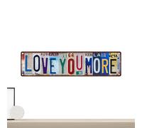 Love You More Wall Decor - Letrero De Pared Vintage Love, Letrero De Metal Retro Con "I Ļove You More" | Decoración Rústica Para Bar, Dormitorio, Salón, Regalo Ďe Interiorismo Romántico Para Parejas.