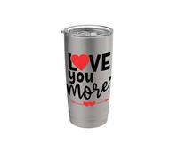 Love You Most The End I Win Sign,Love You More Love You Most Vaso térmico de acero inoxidable de doble pared