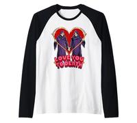 Love You to Death Valentine Sarcastic Funny Adult Humor Camiseta Manga Raglan