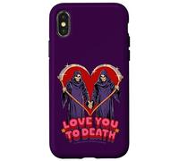 Love You to Death Valentine Sarcastic Funny Adult Humor Carcasa para iPhone X/XS