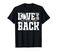 Love You To The End Zone and Back Camiseta gráfica económica, Hombre, Negro, XL