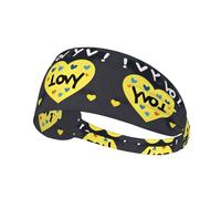 Love you with all my heart - Bandas elásticas antideslizantes que absorben el sudor para mujeres y hombres, diadema de entrenamiento para gimnasio, correr, yoga, tenis