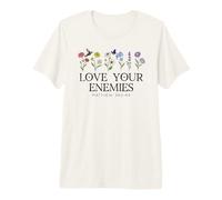 Love Your Enemies Christian Bible Verse 5:43 Matthew 5:44 Camiseta Premium
