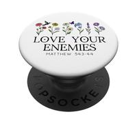 Love Your Enemies Christian Bible Verse Matthew 5:43 5 44 PopSockets PopGrip Adhesivo