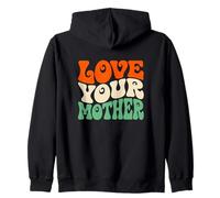 Love Your Mother Earth Day Retro Ambientalista Planeta Sudadera con Capucha