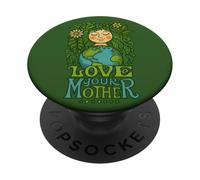 Love Your Mother Earth Gaia Diosa Naturaleza Diseño Espiritual PopSockets PopGrip Adhesivo