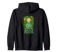 Love Your Mother Earth Gaia Diosa Naturaleza Diseño Espiritual Sudadera con Capucha