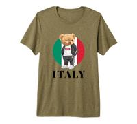 Love Yourself Cool Illustration Teddy Bear with Italy Flag Camiseta Premium