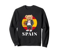 Love Yourself, Cool Illustration Teddy Bear with Spain Flag Sudadera