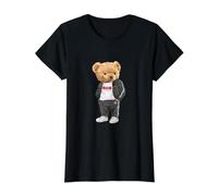 Love Yourself, Enjoy Wear Cool Illustration Teddy Bear Style Camiseta gráfica económica, Mujer, Negro, XL