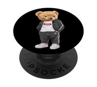Love Yourself, Enjoy Wear Cool Illustration Teddy Bear Style PopSockets PopGrip Adhesivo