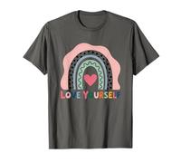Love Yourself Heart Rainbow Mensaje Positivo Camiseta