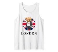 Love Yourself, Illustration London Teddy Bear with UK Flag Camiseta sin Mangas