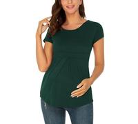 Love2Mi Camiseta de maternidad para mujer embarazada, manga corta, camiseta de embarazo, blusa de maternidad, XL