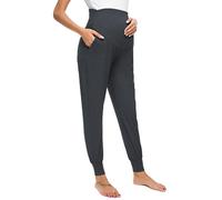 Love2Mi Pantalones de ocio para embarazadas, leggings de maternidad, pantalones cómodos y elásticos, gris oscuro, M