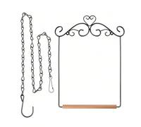 Lovebird - Colgante para pájaros | Metal con construcción de Madera, Ideal para Guacamayo, Periquito, cacatúa, agapornis, césped, jardín, Interior y Exterior