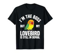 Lovebird Enthusiast The Boss Black Masked Agapornis Camiseta