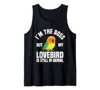 Lovebird Enthusiast The Boss Black Masked Agapornis Camiseta sin Mangas
