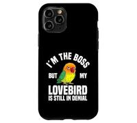 Lovebird Enthusiast The Boss Black Masked Agapornis Carcasa para iPhone 11 Pro