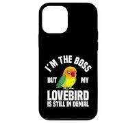 Lovebird Enthusiast The Boss Black Masked Agapornis Carcasa para iPhone 12 Mini