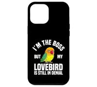 Lovebird Enthusiast The Boss Black Masked Agapornis Carcasa para iPhone 12 Pro MAX