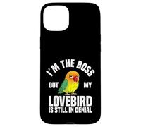 Lovebird Enthusiast The Boss Black Masked Agapornis Carcasa para iPhone 15 Plus