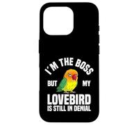 Lovebird Enthusiast The Boss Black Masked Agapornis Carcasa para iPhone 16 Pro