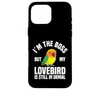 Lovebird Enthusiast The Boss Black Masked Agapornis Carcasa para iPhone 16 Pro MAX