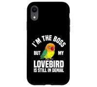Lovebird Enthusiast The Boss Black Masked Agapornis Carcasa para iPhone XR