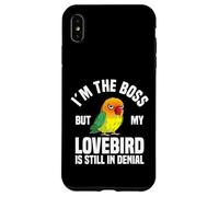 Lovebird Enthusiast The Boss Black Masked Agapornis Carcasa para iPhone XS MAX