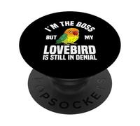 Lovebird Enthusiast The Boss Black Masked Agapornis PopSockets PopGrip Adhesivo