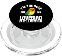 Lovebird Enthusiast The Boss Black Masked Agapornis PopSockets PopGrip para MagSafe
