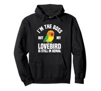 Lovebird Enthusiast The Boss Black Masked Agapornis Sudadera con Capucha
