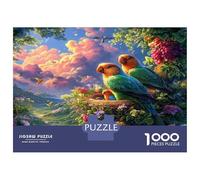 Lovebirds in Nest with Grapes Puzzle Wildlife Rompecabezas 1000 Piezas Adultos - Regalo, Juego Familiar, Decoración del Hogar 38x26cm/1000pcs