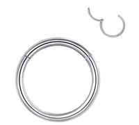 LOVEBODYJEWELRY Aros hipoalergénicos con bisagras, 20 G, 18 G, 16 G, 14 G, 12 G, 10 G, 8 G, diámetro de 5 mm a 16 mm, acero quirúrgico 316L, piercing corporal, joyería para cartílago de hélice, Acero