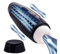 LOVEBOTZ The Milker Max 14X - Masturbador vibrador para hombres y parejas. Elástico, suave y texturizado con funda extraíble y funda firme. A prueba de salpicaduras y recargable con 3 velocidades y 4