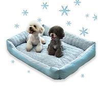 lovecabin Cama Perro Verano - Cama Refrescante Perro - Esterilla Refrigerante Perros - Cama Fria para Perros para Perros Gatos Transpirable para Coche O HogarBlue-50cm