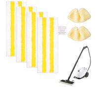 LOVECO Juego de 6 paños de microfibra de repuesto, compatibles con limpiador de vapor Kärcher EasyFix SC1, SC2, SC3, SC4, SC5 (4 para boquilla de suelo + 2 para boquilla de mano), reutilizables