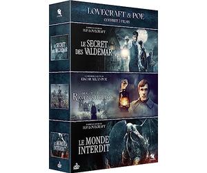 Lovecraft & Poe - Coffret 3 films : Le Territoire des Ombres : Le secret des Valdemar & Le monde interdit + La Malédiction de Raven's Hollow [Francia] [DVD]