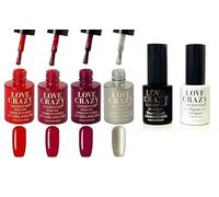 LoveCrazy 4pcs Kit De Colores 05-08 Esmaltes en Gel Manicura Francesa Uñas de Gel Esmalte Semipermanente Color Gel UV LED Manicura Arte