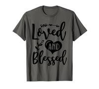 Loved and Blessed - Verso bíblico edificante Fe Cristiana Camiseta