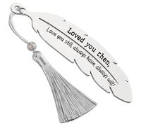 Loved You Then, Love You Still Always Have, Always Will, A Loving Bookmark Regalos de madre a hija hijo, regalos para amantes de los libros, regalos de amor para mujeres, marcapáginas de plumas de
