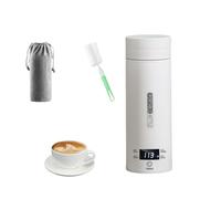 LoveFirst Hervidor Eléctrico Portátil de Agua de Viaje Pequeño 500 ml 3 en 1 Mini Taza de Calentamiento 304 Acero Inoxidable 4 Controles de Temperatura Con Ebullición Rápida y Apagado Automático